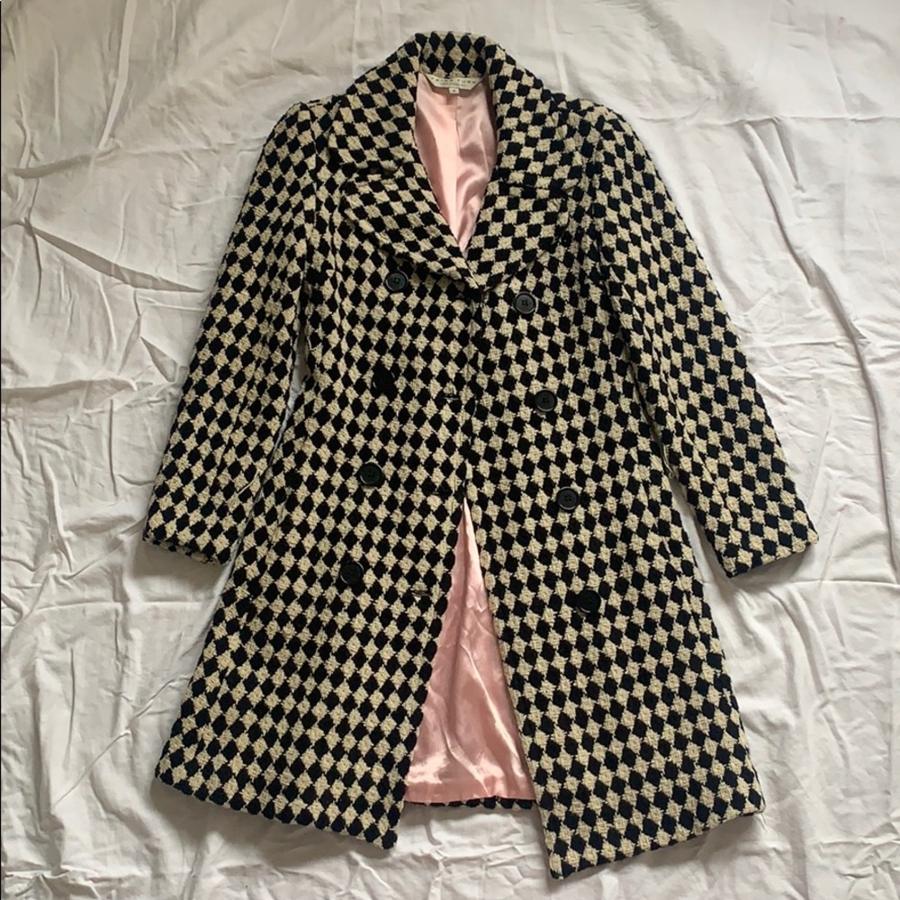 Checkered Trina Turk Coat